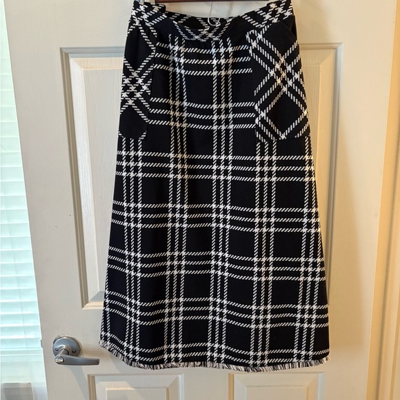 Cato Black and White Checkered Midi Skirt - Picture 1 of 3